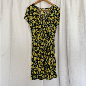 Knee length fit & flair lemon dress